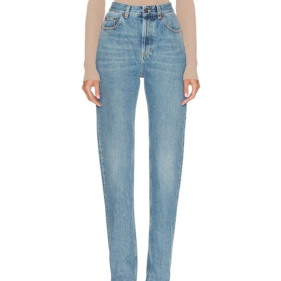 Saint Laurent Light Blue High Rise Women's Jeans